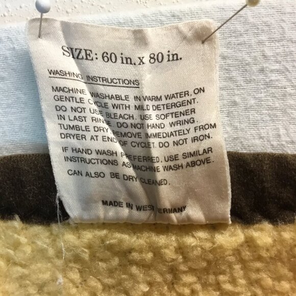 Vtg Homemaker Industries Safari Tiger Reversible Blanket Plush Throw Germany - Picture 13 of 13